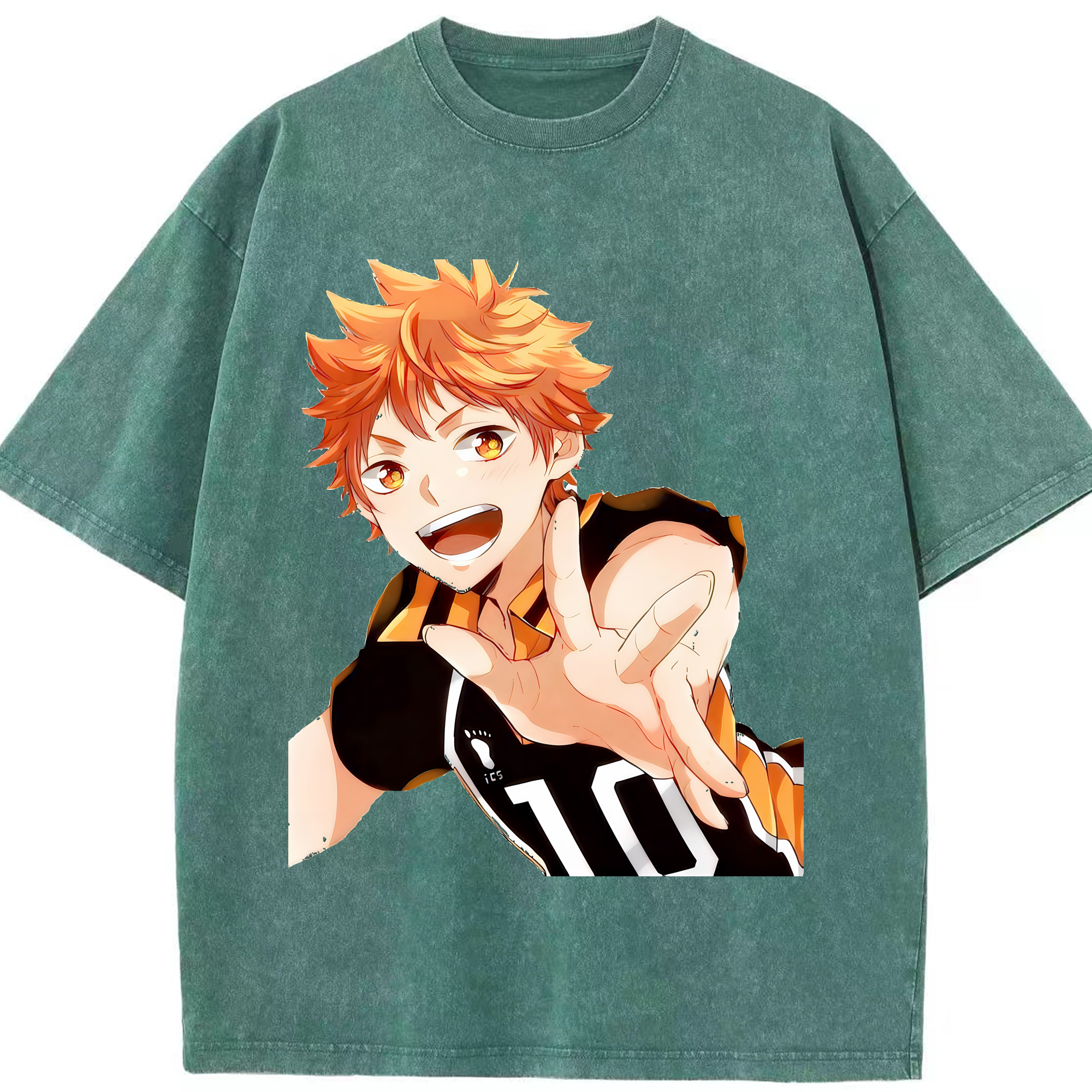 （画像用） ハイキュー!! Haikyu!! 綿100% ヴィンテージ風 半袖Tシャツ（フロントプリント）